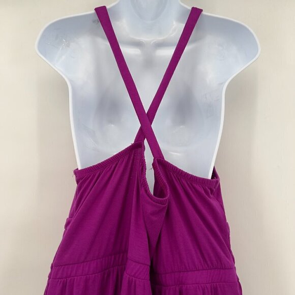 Torrid Plus Criss Cross Back High Neck Purple Dress - Picture 5 of 9